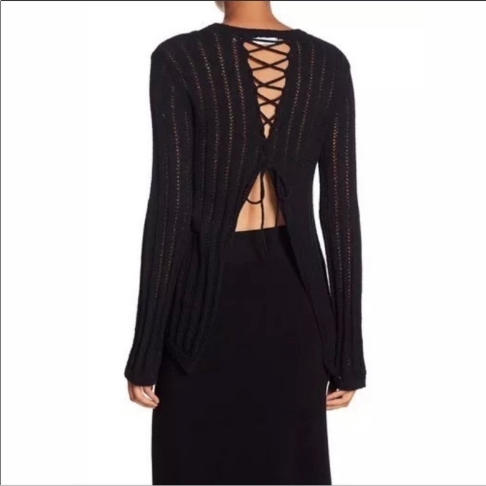 A.L.C. Miguel Lace-Up Back Sweater size M
